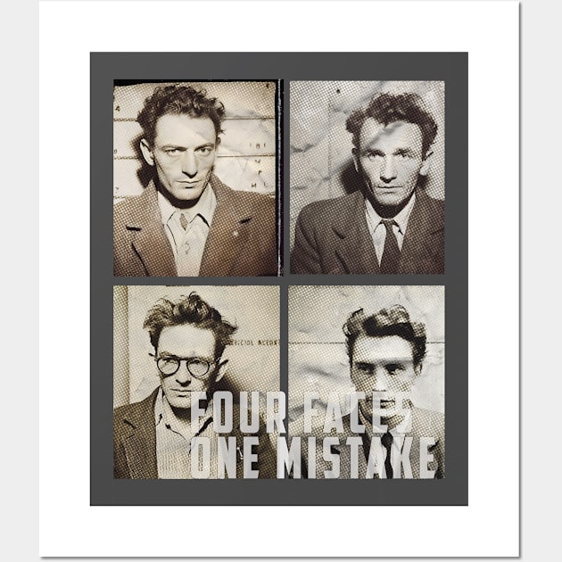Four Faces, One Mistake: The Mugshot of a Man with a Shifting Identity Wall Art by Quick Beach